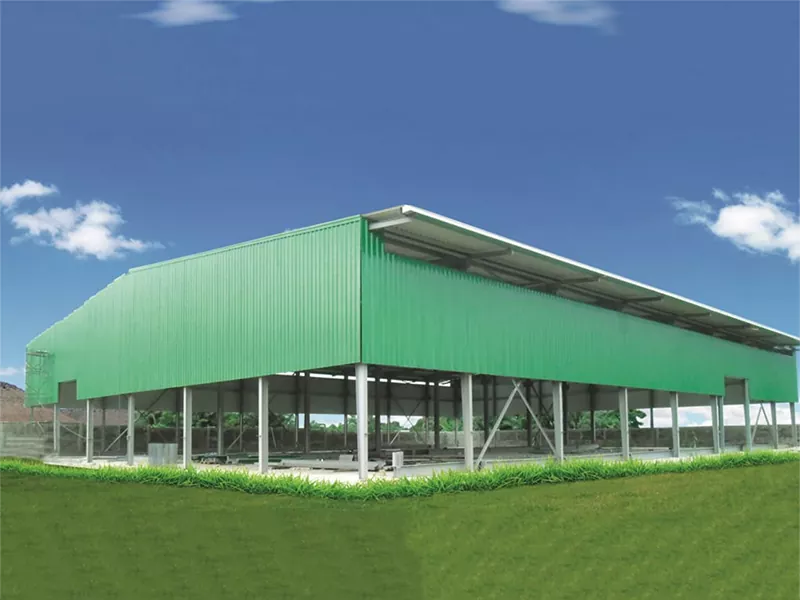 Eco-friendly prefab metal warehouse building