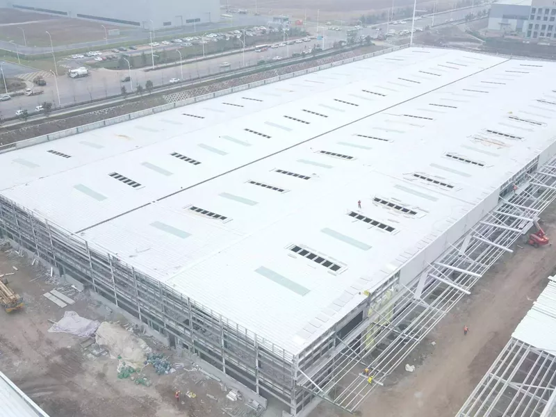 Malaking span steel na istraktura ng konstruksyon ng sandwich panel wall