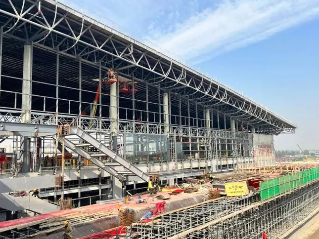 Prefabricated light steel istraktura ng istasyon ng tren