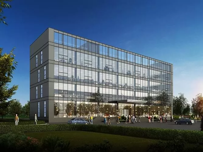 Modernong prefabricated na gusali ng bakal